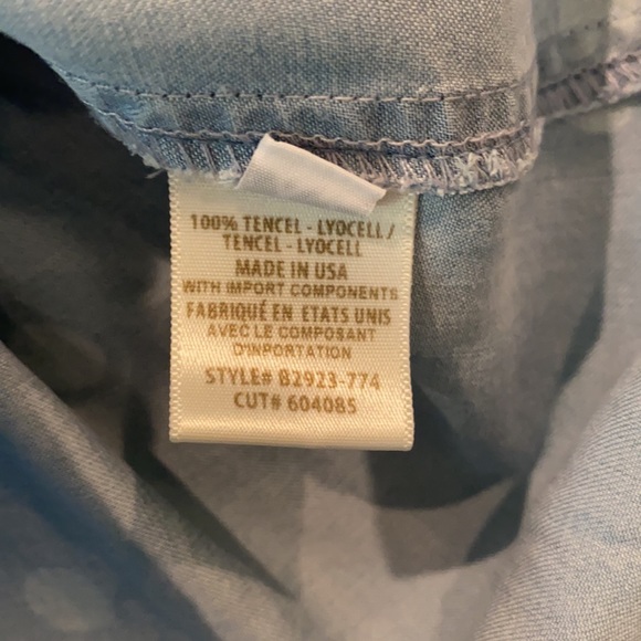 NWT Cloth & Stone brand denim polka dot tank top - Picture 3 of 4